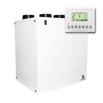   Aerauliqa QR-550A központi hővisszanyerős szellőztető, LCD kijelzős vezérléssel