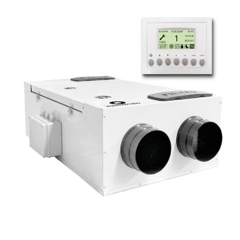   Aerauliqa QR-180A központi hővisszanyerős szellőztető, LCD kijelzős vezérléssel