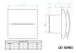 Aerauliqa QD-120HT BB ventilátor utószellőztető és páraérzékelő funkcióval, beépített pillangószeleppel
