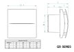 Aerauliqa QD-90T BB ventilátor utószellőztető funkcióval, beépített pillangószeleppel