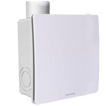   Aerauliqa QXD-80HT ventilátor, magas nyomásértékkel, utószellőztető és páraérzékelő funkcióval, beépített pillangószeleppel, WC csésze elszívásához