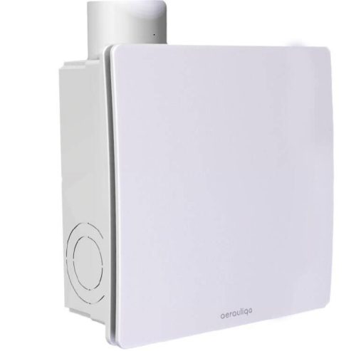 Aerauliqa QXD-80HT ventilátor, magas nyomásértékkel, utószellőztető és páraérzékelő funkcióval, beépített pillangószeleppel, WC csésze elszívásához