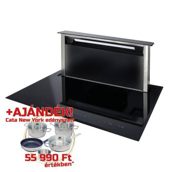   SIRIUS - Beépíthető indukciós főzőlap beépített elszívóval motor nélkül S-DDH1 EM + CATA PROFESSIONAL edényszett