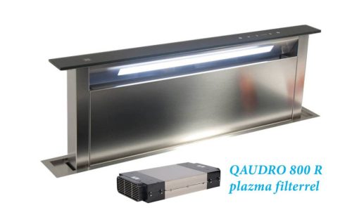 Sirius - Páraelszívó S-DD2 TC/L EM 86 fekete üveg/inox motor nélkül + plazma filter QUADRO 800 R