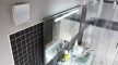 Cata E-100GTH ventilátor üveg előlappal, utószellőztető, alapszellőztető és páraérzékelő funkcióval, fehér