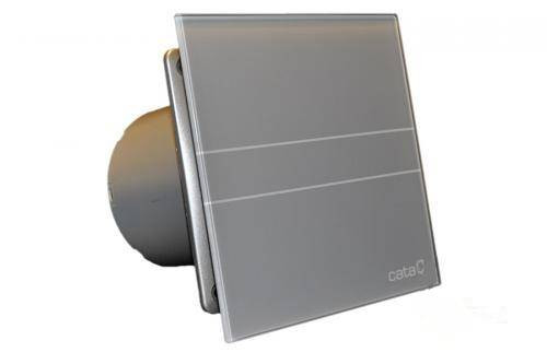Cata E-100GST ventilátor üveg előlappal, utószellőztető funkcióval, szürke