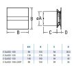 Cata E-100MT BK ventilátor metakrilát előlappal, utószellőztető funkcióval, fekete