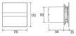 Cata E-120GTH ventilátor üveg előlappal, utószellőztető, alapszellőztető és páraérzékelő funkcióval, fehér