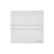 Cata E-120GTH ventilátor üveg előlappal, utószellőztető, alapszellőztető és páraérzékelő funkcióval, fehér