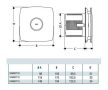 Cata X-Mart 15 ventilátor beépített pillangószeleppel