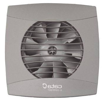   Cata UC-12 Hygro Silver ventilátor utószellőztető és páraérzékelő funkcióval, fordulatszám állítási lehetőséggel, pillangószeleppel, szürke