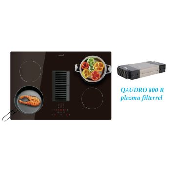   CATA - AD-7744 indukciós főzőlap beépített elszívóval + plazma filter QUADRO 800 R