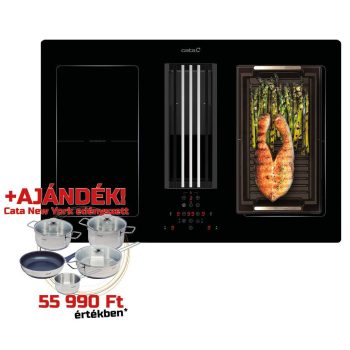   CATA - IAS-770 indukciós főzőlap beépített elszívóval + CATA NEW YORK edényszett