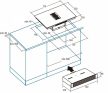 CATA - IAS-770 indukciós főzőlap beépített elszívóval + CATA NEW YORK edényszett