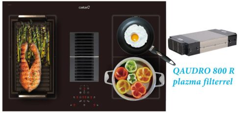 CATA - AS-750 indukciós főzőlap beépített elszívóval + plazma filter QUADRO 800 R