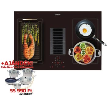  CATA - AS-750 2 FLEX indukciós főzőlap beépített elszívóval AS-750 + CATA NEW YORK edényszett