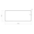 Elica - Lapos csatorna 220x90 mm, hossz: 1000 mm