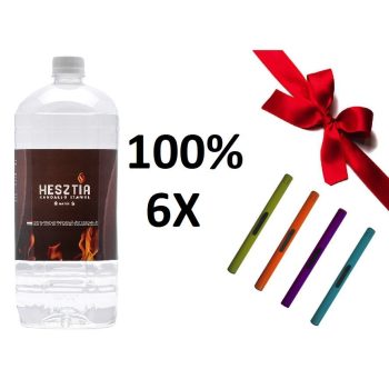   HESZTIA Bioetanol 1,9 L - 6db - Ajándék színes gyújtópálcával