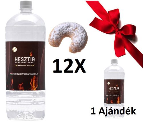 HESZTIA Bioetanol 1,9 L Vaníliás kifli - 11db + 1 Flakon Ajándék