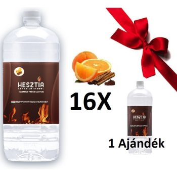   HESZTIA Bioetanol 1,0 L Narancs-Fahéj - 15db + 1 Flakon Ajándék 