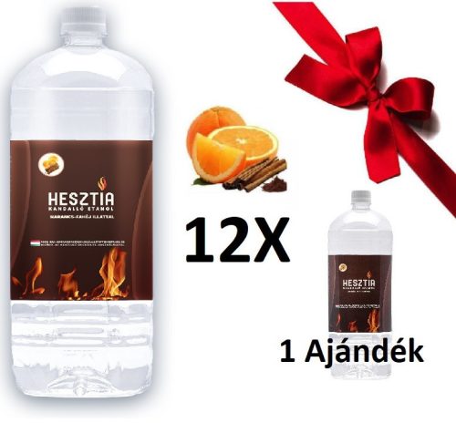 HESZTIA Bioetanol 1,9 L Narancs-Fahéj - 11db + 1 Flakon Ajándék