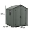 Darwin 6x6 műanyag kerti ház zöld