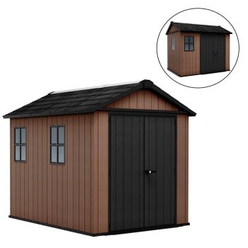 Newton Plus wide 9 x 7,5 műanyag kerti ház barna