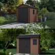 Newton Plus wide 9 x 7,5 műanyag kerti ház barna