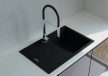 NODOR - Gránit mosogatótálca NorGranite 78.50 1B 1D BK fekete