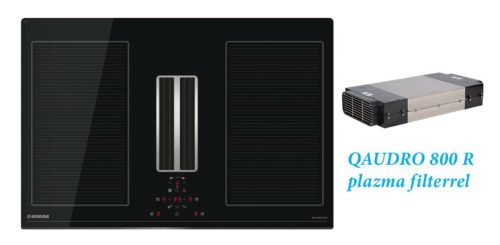 NODOR - NorCoock IS-N7220 BK indukciós főzőlap beépített elszívóval + plazma filter QUADRA 800 R