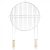 Kerek grillrács fa fogantyúval 51 cm
