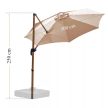 Roma D bézs kerti napernyő