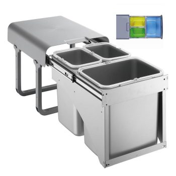   EKOTECH - Beépíthető hulladékgyűjtő EKKO FRONT 40 - 1x16 liter+2x8 liter