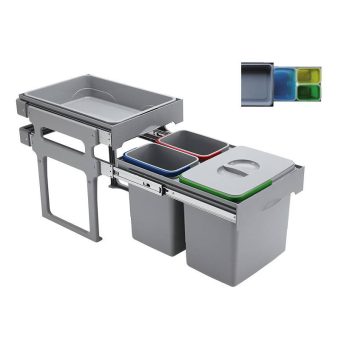   EKOTECH - Beépíthető hulladékgyűjtő TANK 40 - 1x16 liter+2x8 liter