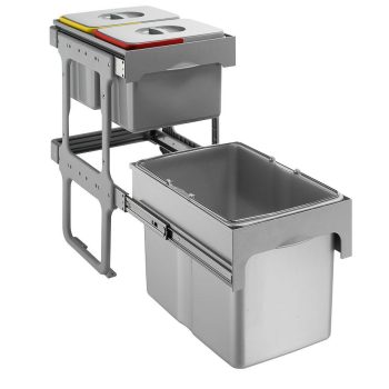   EKOTECH - Beépíthető hulladékgyűjtő TANDEM SHORT 40 - 1x34 liter + 2x12 liter