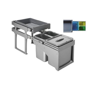   EKOTECH - Beépíthető hulladékgyűjtő TANK FRONT 40 - 1x16+2x8 liter