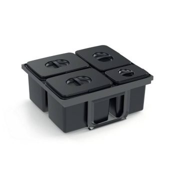   EKOTECH - Beépíthető hulladékgyűjtő JAZZ 60 - 2x12 liter+3x5 liter