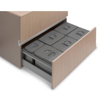   EKOTECH - Beépíthető hulladékgyűjtő JAZZ 90 - 5x12 liter+1x5 liter