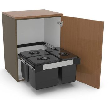   EKOTECH - Beépíthető hulladékgyűjtő FREE JAZZ 60 - 3x20 liter+1x7 liter