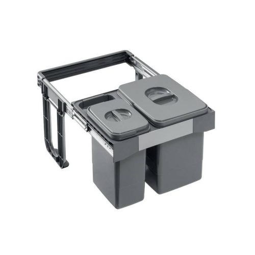 EKOTECH - Beépíthető hulladékgyűjtő FREE JAZZ SHORT 45 - 1x15 liter+1x7 liter