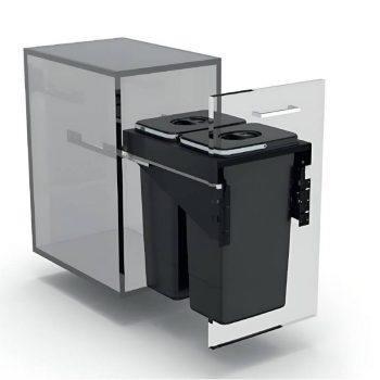   EKOTECH - Beépíthető hulladékgyűjtő FRONT 40 - 2x26 liter  
