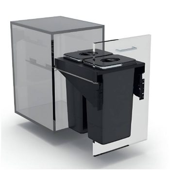   EKOTECH - Beépíthető hulladékgyűjtő FRONT 45 - 2x26 liter 