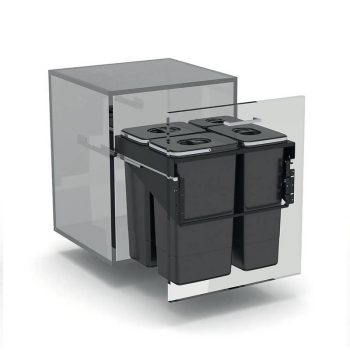   EKOTECH - Beépíthető hulladékgyűjtő FRONT 60 - 1x7 liter+3x26 liter