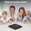 AENO ABS0002S BS2S testmérleg, 180 kg-ig terhelhető, SMART funkciók, profilok, BMI index elemzés, színes kijelző