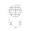 ELLECI - ACI02301 Edényszárító kosár kerek fém - Kifutó termék!