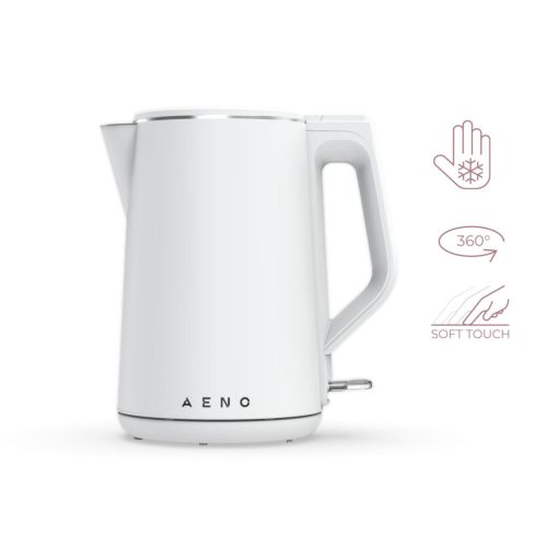 AENO AEK0002 EK2 vízforraló, 2200 W, 1.5 liter kapacitás, dupla falú, LED kijelzés, fehér