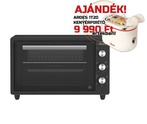 ARDES AR371 37 literes légkeveréses elektromos mini sütő ajándék ARDES 1T20 kenyérpirítóval
