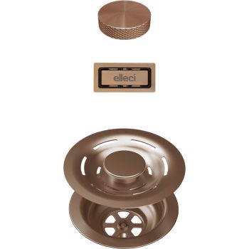   ELLECI - FLOW-PRO OPEN TWIST (tekerős) automata dugókiemelő egymedencés mosogatókhoz - bronz - A készlet erejéig rendelhető!