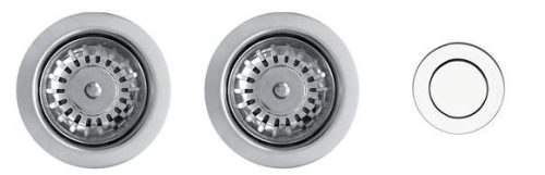 ELLECI - ASP23002 (PUSH-CONTROL POP-UP) automata dugókiemelő kétmedencés mosogatóhoz inox - A készlet erejéig rendelhető!