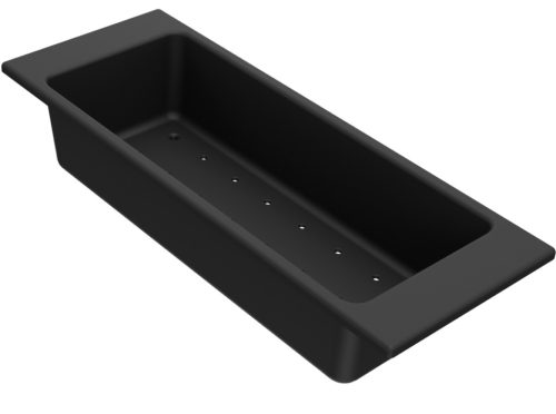 ELLECI- Gyümölcsmosó kosár mosogatóhoz 433x165x86mm  műanyag fekete 